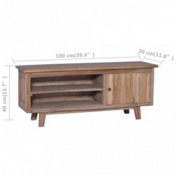 TV-Schrank 100x30x40 cm Teak Massivholz