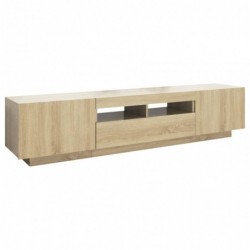 TV-Schrank mit LED-Leuchten Sonoma-Eiche 180x35x40 cm