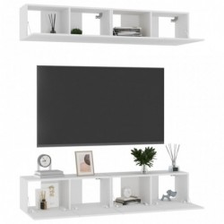 TV-Schränke 4 Stk. Weiß 80x30x30 cm Spanplatte