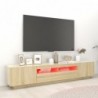 TV-Schrank mit LED-Leuchten Sonoma-Eiche 200x35x40 cm