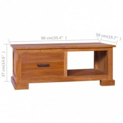 TV-Schrank 90x50x37 cm Massivholz Teak