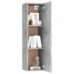 4-tlg. TV-Schrank-Set Betongrau Spanplatte