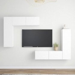 4-tlg. TV-Schrank-Set Weiß...