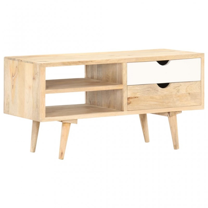 TV-Schrank 90 x 35 x 45 cm Massivholz Mango