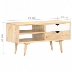 TV-Schrank 90 x 35 x 45 cm Massivholz Mango