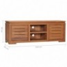 TV-Schrank 110 x 30 x 40 cm Teak Massivholz