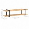 TV-Schrank 160x40x40 cm Raues Mango-Massivholz