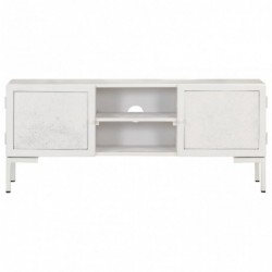 TV-Schrank Weiß 115x30x46 cm Massivholz Mango