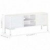 TV-Schrank Weiß 115x30x46 cm Massivholz Mango