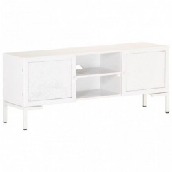 TV-Schrank Weiß 115x30x46 cm Massivholz Mango