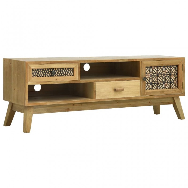 TV-Schrank Schnitzerei Braun 120 × 30 × 42 cm Holz