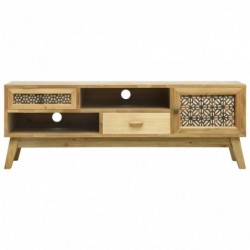 TV-Schrank Schnitzerei Braun 120 × 30 × 42 cm Holz