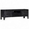 TV-Schrank Schwarz 118 x 30 x 40 cm Massivholz Mango