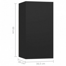 TV-Schränke 7 Stk. Schwarz 30,5x30x60 cm Spanplatte