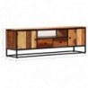 TV-Schrank 120x30x40 cm Massives Altholz und Stahl