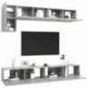 5-tlg. TV-Schrank-Set Betongrau Spanplatte