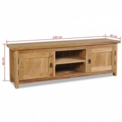 TV-Schrank Massivholz Teak 120×30×40 cm