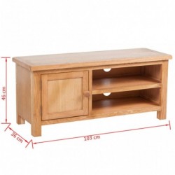 TV-Schrank 103x36x46 cm Massivholz Eiche