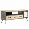 TV-Schrank Mangoholz Massiv und Stahl 120 x 30 x 45 cm