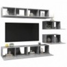 6-tlg. TV-Schrank-Set Betongrau Spanplatte