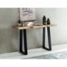 Wohnling Konsolentisch GAYA Massivholz Akazie | Schreibtisch 120 cm breit im Landhaus-Stil | Schminktisch mit Design | Sekret