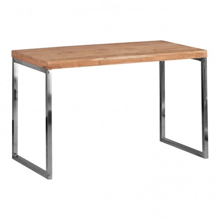 Wohnling Schreibtisch GUNA Massivholz Akazie | Computertisch 120 x 60 cm aus echtem Holz | Laptoptisch im Landhaus-Stil | Kon