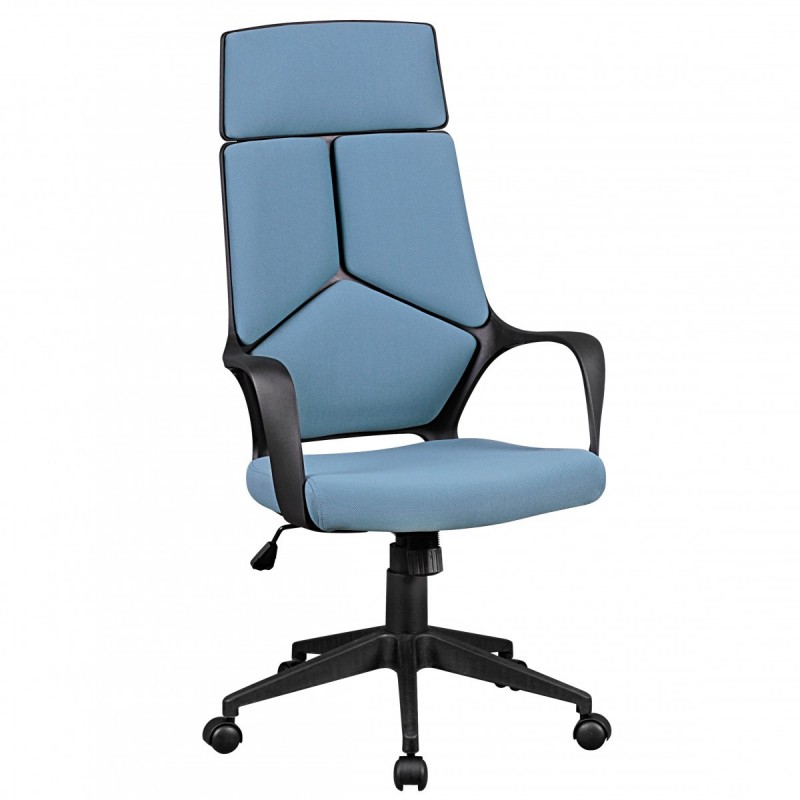 Amstyle Bürostuhl Stoffbezug Blau Schreibtischstuhl Design Chefsessel Drehstuhl mit Wippmechanik u. Armlehne
