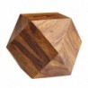 Wohnling Couchtisch 57 x 42,5 x 57 cm Sheesham Massivholz Sofatisch Modern | Wohnzimmertisch in Diamantform | Holztisch Massi