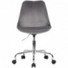 Amstyle Schreibtischstuhl Dunkelgrau Samt | Design Drehstuhl mit Lehne | Arbeitsstuhl mit 110 kg Maximalbelastung | Schalenst
