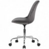 Amstyle Schreibtischstuhl Dunkelgrau Samt | Design Drehstuhl mit Lehne | Arbeitsstuhl mit 110 kg Maximalbelastung | Schalenst