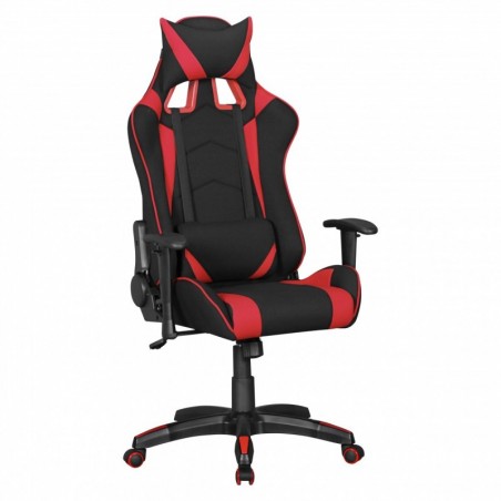 Amstyle ® Bürostuhl SCORE Stoffbezug Schwarz / Rot Schreibtischstuhl Chefsessel Gaming Chair Drehstuhl Sport Racing Optik
