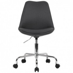 Amstyle Schreibtischstuhl Schwarz Stoff | Design Drehstuhl mit Lehne | Arbeitsstuhl mit 110 kg Maximalbelastung | Schalenstuh
