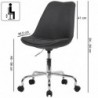 Amstyle Schreibtischstuhl Schwarz Stoff | Design Drehstuhl mit Lehne | Arbeitsstuhl mit 110 kg Maximalbelastung | Schalenstuh