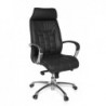 Amstyle Bürostuhl Echtleder schwarz bis 120kg Schreibtischstuhl Wippfunktion Chefsessel Armlehnen Drehstuhl X-XL