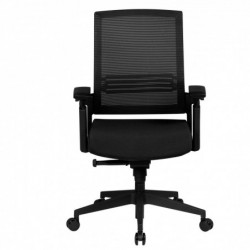 Amstyle Bürostuhl AREZZO A2 Stoffbezug Schreibtischstuhl Armlehne schwarz Chefsessel 120kg Drehstuhl Synchronmechanik