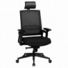 Amstyle Bürostuhl AREZZO A1 Stoffbezug Schreibtischstuhl Armlehne schwarz Chefsessel 120 kg Drehstuhl Kopfstütze X-XL