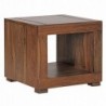 Wohnling Couchtisch MUMBAI Massiv-Holz Sheesham 50 cm breit Wohnzimmer-Tisch Design dunkel-braun Landhaus-Stil Beistelltisch