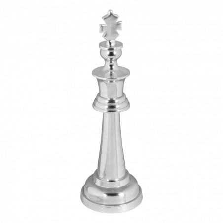 Wohnling Deko Schachfigur KÖNIG Aluminium Dekoration poliert 70 cm Dekofigur Statue Skulptur groß Alu einzeln modern XXL