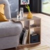 Wohnling Beistelltisch 50x50x30 cm Holz Sonoma Design Anstelltisch Sofa | Couchtisch klein modern | Kleiner Wohnzimmertisch e