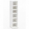 Wohnling Design Bücherregal WL5.336 Weiß 21x91x25,5 cm mit 6 Fächern | Standregal Holz Regal freistehend Flur | Schmales Wand