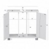 Wohnling Design Waschbeckenunterschrank WL1.344 Badunterschrank mit 2 Türen Weiß | Kleiner Schrank Badezimmer 60 cm Breit | B