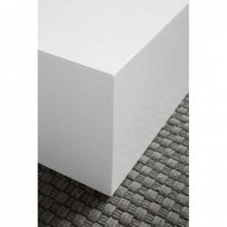 Wohnling Couchtisch 60 x 60 x 30 cm Hochglanz MDF Weiß lackiert | Design Wohnzimmertisch Cube quadratisch | Lounge Beistellti