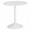 Wohnling Design Beistelltisch Weiß Holz Optik Rund Ø 48cm | Kleiner Couchtisch | Moderner Wohnzimmertisch | Sofatisch