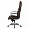 Amstyle Bürostuhl MONTEREY Echt-Leder Braun Schreibtischstuhl 120KG Chefsessel hohe Rückenlehne mit Kopfstütze X-XL