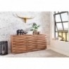 Wohnling Sideboard 160 x 75 x 43 cm Massiv-Holz Akazie Natur Baumkante Anrichte | Landhaus-Stil Kommode mit Schubladen u. Tür