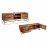 Wohnling Lowboard NISHAN 160x54x40 cm Sheesham Massiv Holz | Design Hifi-Board mit Stauraum und Schubladen | Massivholz Ferns