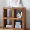 Wohnling Standregal Massivholz Sheesham 82 cm hoch 4 Böden Design Holz-Regal Naturprodukt Beistelltisch Landhaus-Stil