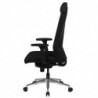 Amstyle Bürostuhl ADRIAN Bezug Stoff Schwarz Schreibtischstuhl Design 120kg Chefsessel Synchronmechanik ergonomisch Drehstuhl