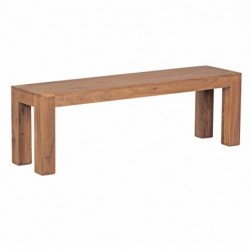 Wohnling Esszimmer Sitzbank MUMBAI Massiv-Holz Akazie 140 x 45 x 35 cm Holz-Bank Natur-Produkt Küchenbank im Landhaus-Stil