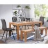 Wohnling Esszimmer Sitzbank MUMBAI Massiv-Holz Akazie 140 x 45 x 35 cm Holz-Bank Natur-Produkt Küchenbank im Landhaus-Stil
